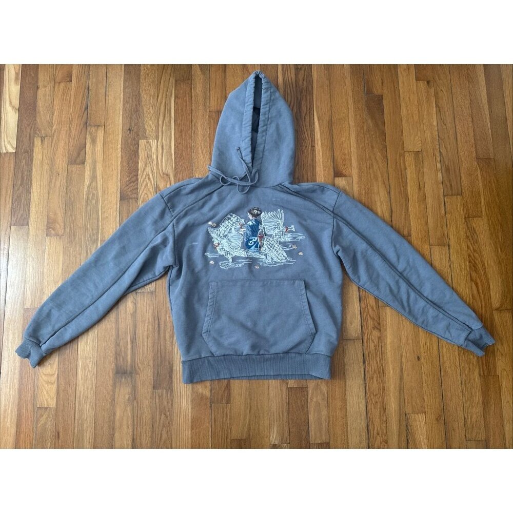 Derschutze "Sashiko" Men's Hoodie Grey Size Medium